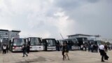 Serbia -- Buses from different parts of Serbia and neighboring countries transported citizens to the rally of Serbian President Aleksandar Vucic, Belgrade, May 26, 2023