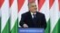 Hungarian Prime Minister Viktor Orban delivers his annual speech in Budapest on February 17.