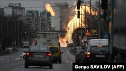 Пожежа внаслідок російського удару, Київ, 2 січня 2024 року