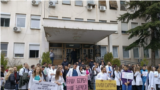 Протест на млади лекари, април 2024