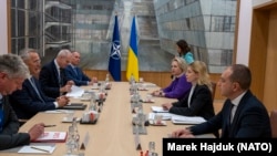 Генеральний секретар НАТО Єнс Столтенберг зустрівся з віцепрем’єр-міністеркою України Ольгою Стефанішиною у штаб-квартирі НАТО. 14 вересня 2023 року