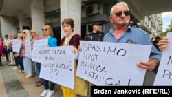 Protest ispred Specijalnog državnog tužilaštva u Podgorici. 9. maj 2024