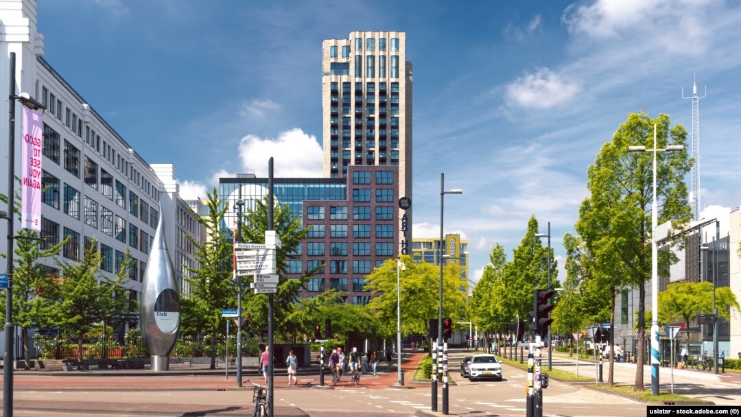 Piața 18 Septembrie din Eindhoven.