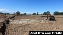 The site near Bishkek allocated for the construction of a garment factory to employ relatives of Kyrgyz men and women killed during anti-government protests in June 2010