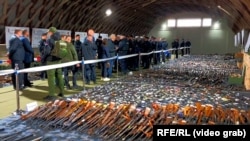 Oružje i municija koje su građani predali policiji, 14. maj 2023. 