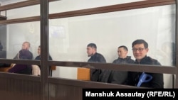 Подсудимые в зале суда. Алматы, 7 февраля 2024 года