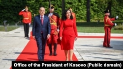 Predsednici Albanije i Kosova, Bajram Begaj i Vjosa Osmani, Tirana, 4. septembar 2023.