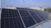 Solar panels are seen atop a building in Tashkent in February 2024.