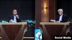 Reformist Masud Pezeshkian (left) and ultraconservative Saeed Jalili in a televised debate ahead of the second-round vote in a presidential election where turnout has been a cause of concern for Iran's most senior leaders.