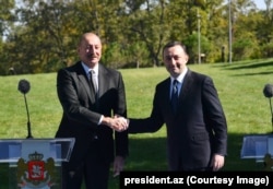 Ильхам Алиев и Ираклий Гарибашвили, 8 октября 2023 года