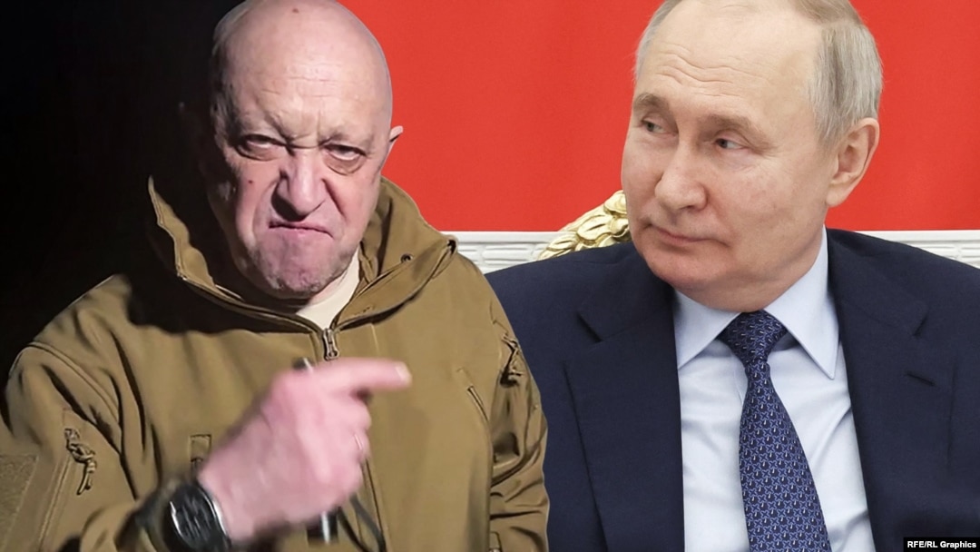 Евгений Пригожин и Владимир Путин (коллаж)