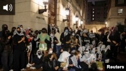 Протесты студентов в Колумбийском университете в Нью-Йорке