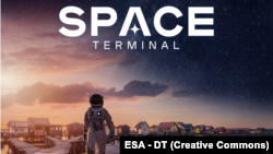 Space terminal: Az ESA és a Design Terminál közös Business Incubation Centre programjának plakátja