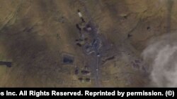  Сателитна фотография от септември 2023 година, Нова земя. Вижда се, че е извършен оръжеен тест и се счита, че е тествана ракета 