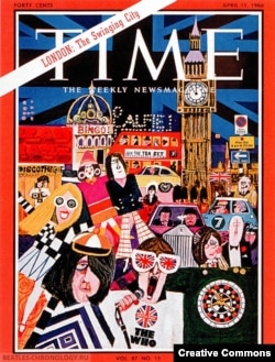 Обложка американского журнала "Тайм" с музыкальным Лондоном 1966 года
