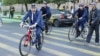 Armenia's prime minister sometimes rides his bike to work.