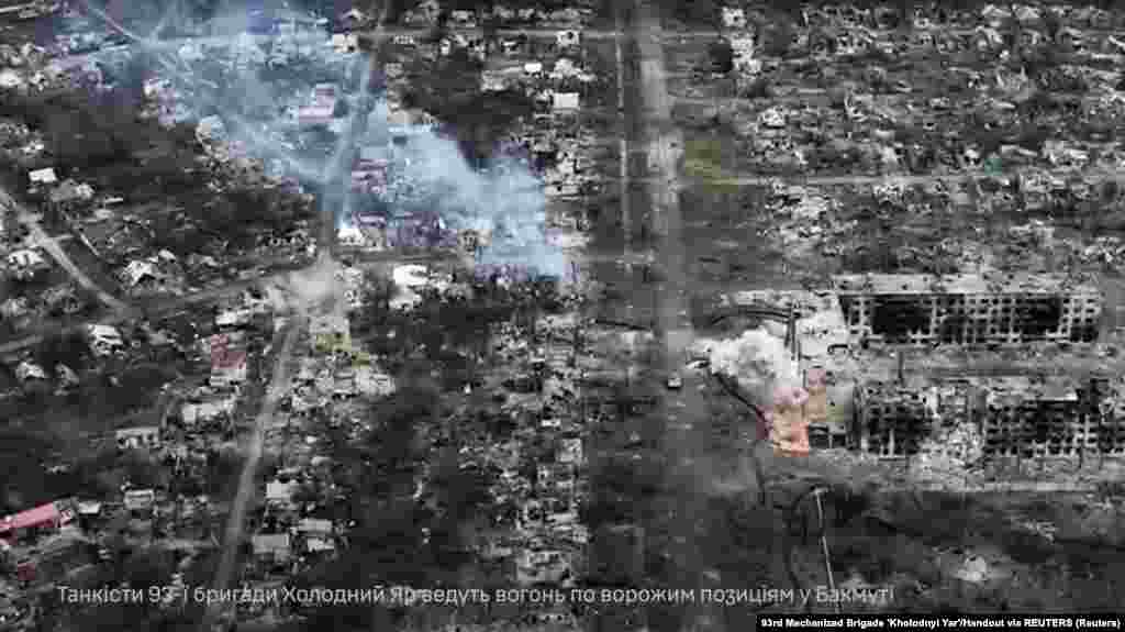 A screenshot released on April 22 shows the devastated landscape of Bakhmut, a city that had a population of 70,000 people before the Russian invasion. &quot;We hit the enemy, often unexpectedly for him, and continue to hold strategic lines,&quot; Oleksandr Syrskiy, the commander of Ukraine&#39;s ground forces, said&nbsp;on Telegram. &nbsp;