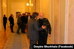 Олександр Турчинов у кулуарах Верховної Ради пізно увечері 20 лютого 2014 року