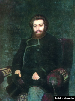 Портрет Архипа Куїнджі авторства Іллі Рєпіна (Ріпина), 1877 рік. Рєпін вважав Куїнджі «генієм»