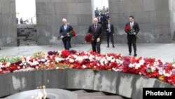 Ermənistanın baş naziri Nikol Paşinyan ötən il aprelin 24-də "Soyqırım" xatirə abidəsində 