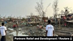 Prizor iz grada Sitve, uništenog u razornom ciklonu Moča, Mjanmar, 17. maj 2023.