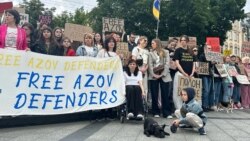 Relatives rallied in Lviv on May 18 as a reminder that Ukrainian defenders have been in Russian captivity for two years.