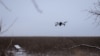 (File photo) A military drone flies over the steeps near the frontline village of Robotyne in Ukraine’s Zaporizhzhya region.