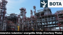 Rafineria e naftës në Pançevë të Serbisë.