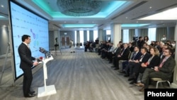 Armenia - The Union of Advanced Technology Enterprises holds an annual conference in Yerevan, February 1, 2024.