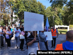 Učesnici protesta traže obećane povišice, Banjaluka, 29. septembar 2023.