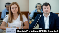 Noii membri non-judecători ai CSM, Lucia Popescu și Iulian Muntean. 