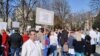 Протест на здравствени работници во клинички центар „Мајка Тереза“ во Скопје, 22 февруари, 2023 