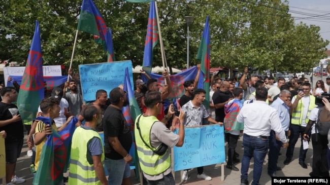 Protesta e mbajtur në Graçanicë.