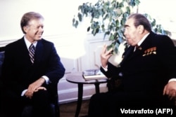 Джимми Картер и Леонид Брежнев в Вене. Австрия, 1979 год