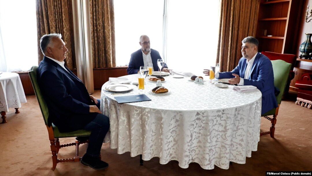 Premierii român și maghiar, Marcel Ciolacu, respectiv Viktor Orbán, au avut o întâlnire informală.
