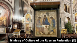 "Святая Троица" Андрея Рублёва в Храме Христа Спасителя