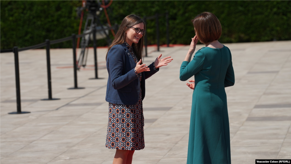 Prim-ministra Islandei, Katrin Jakobsdottir, alături de Maia Sandu, președinta R. Moldova.