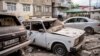 Нагорный Карабах - Последствия артиллерийского обстрела в одном из жилых кварталов Степанакерта, 19 сентября 2023 г. 
