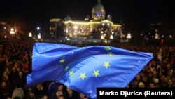 Građanski protest pred Skupštinom Srbije, Beograd, 24. decembar 2023. 