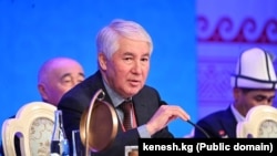 Мыктыбек Абдылдаев Элдик курултайдын катчысы болуп шайланган учур. Декабрь, 2023-жыл 