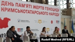 Слева направо: Мартин-Александр Кислый, Дмитрий Лубинец, Эмине Джеппар, Онисия Сынюк, Алексей Тильненко, 18 мая 2023 года