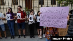 Protest la București pentru renumărarea voturilor în secțiile unde au fost găsite nereguli. 13 iunie 2024.