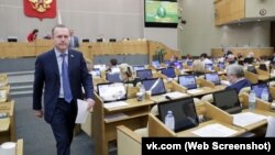 Российский депутат от Крыма Константин Бахарев в Госдуме России, 16 февраля 2023 года