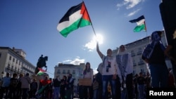Протест на солидарност со Палестинците во Газа, Мадрид, Шпанија, 18 мај 2024 година.

