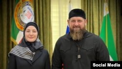 Глава Чечни Рамзан Кадыров и его дочь Хутмат Кадырова