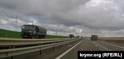 Переброска российской военной техники по трассе "Таврида" со стороны Керчи, 28 марта 2024 года