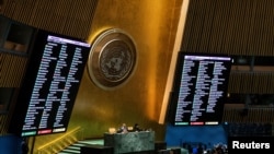 Glasanje Generalne skupštine UN-a o nacrtu rezolucije kojom bi se priznalo da su Palestinci kvalifikovani za punopravno UN članstvo, u Njujorku, SAD, 10. maja 2024.