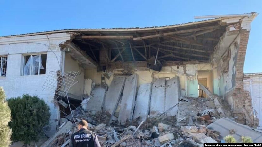 Последствия атаки дронов в Одесской области (Архивное фото)