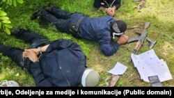 Fotografije Ministarstva unutrašnjih poslova Srbije o navodno uhapšenim kosovskim policajcima koji su ušli na teritoriju Srbije