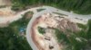 Jahorina, Bosnia and Herzegovina -- A drone shot of a plot of illegaly sold state land